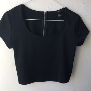 Black crop top